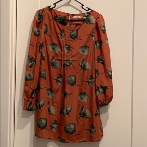 Salmon colored shift dress